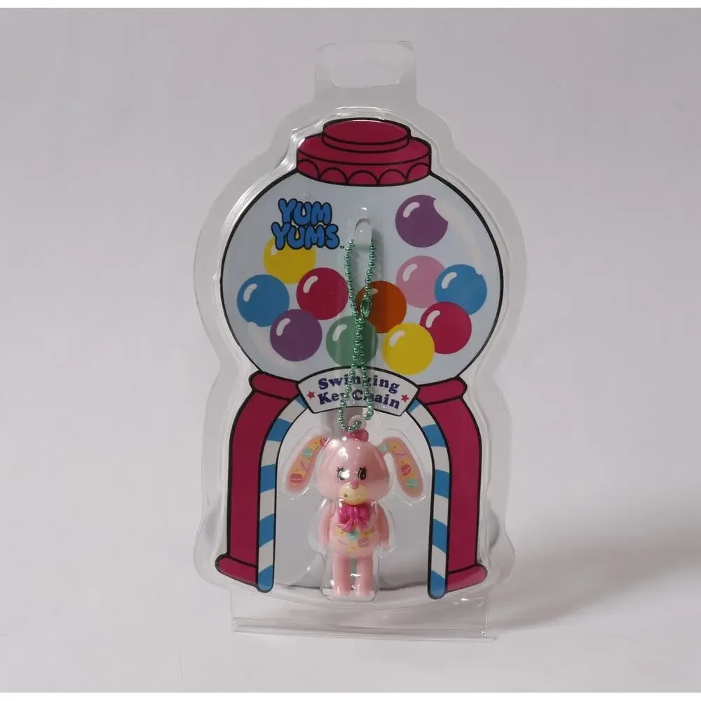 Rare Japan Excl 2008 Yum Yums Swinging Keychain Pink Rabbit Collectible Bag Cli